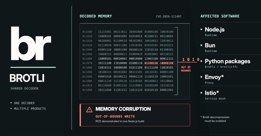 Brotli-Decoder-Sicherheitslücke betrifft mehrere Software