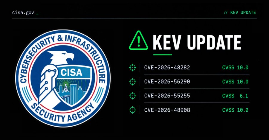 CISA Adds Four Critical Security Vulnerabilities