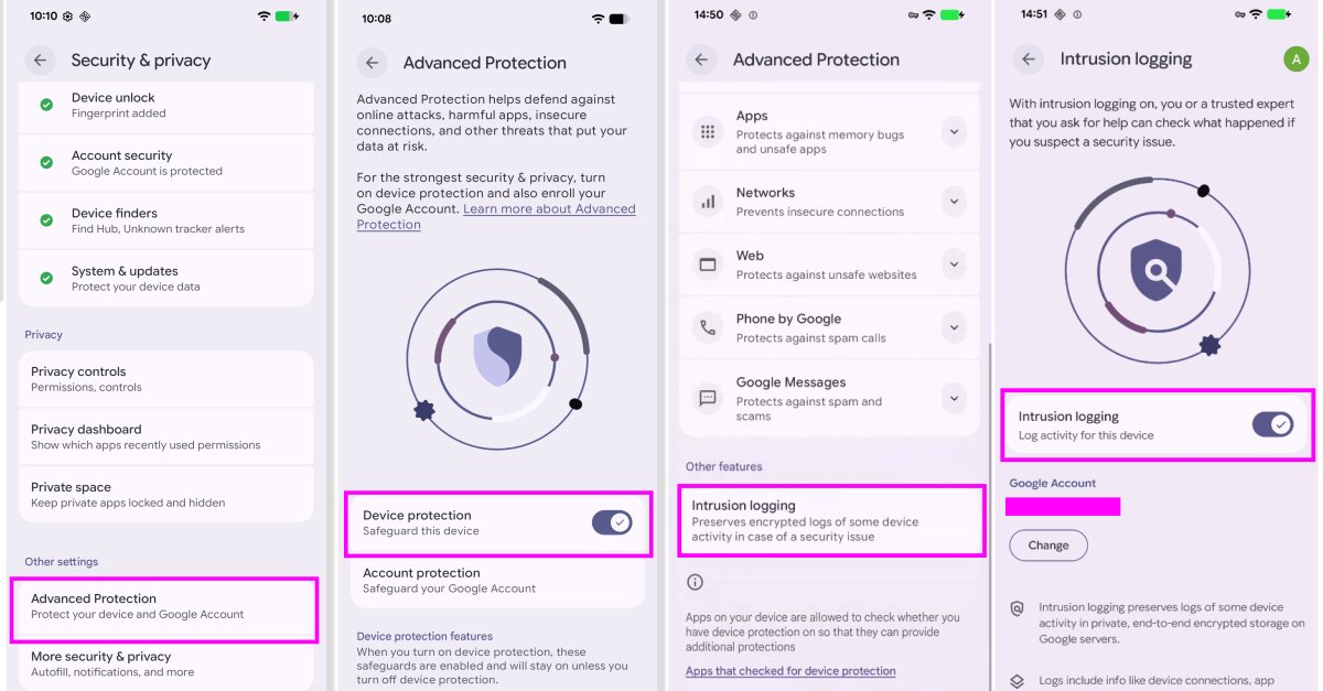 Google Introduces Intrusion Logging for Android