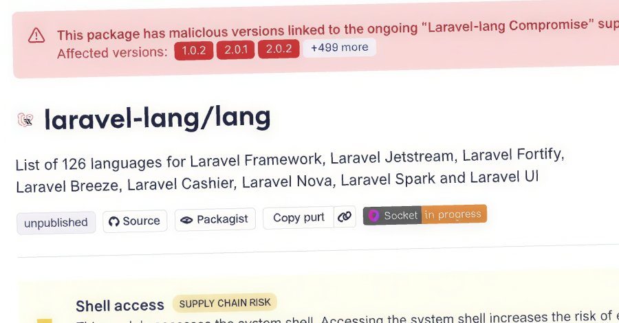 Laravel-Lang PHP Packages Ziel eines Cyberangriffs