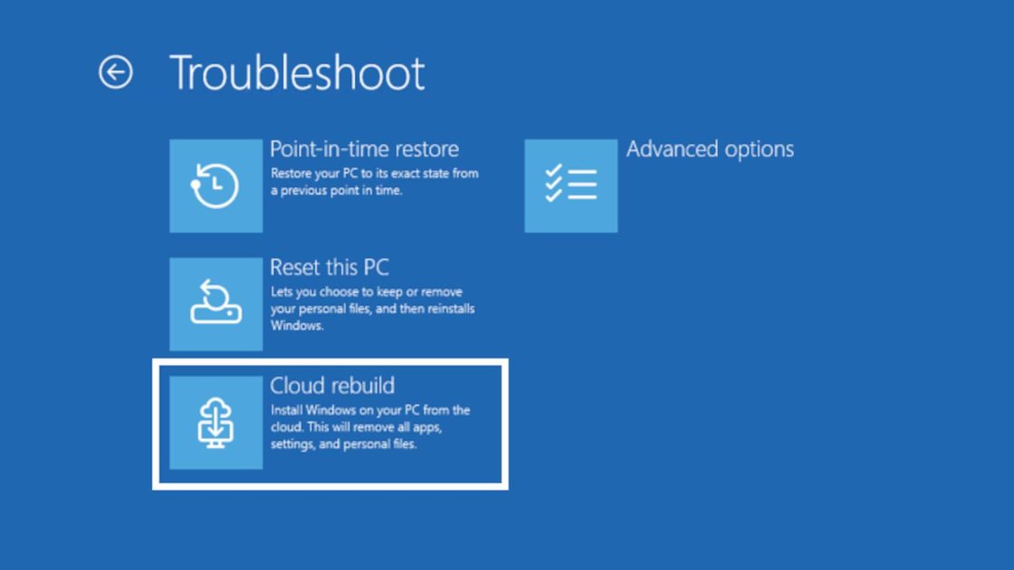 Microsoft testet Cloud Rebuild für Windows 11
