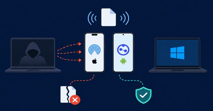 Sicherheitslücken in AirDrop und Quick Share entdeckt