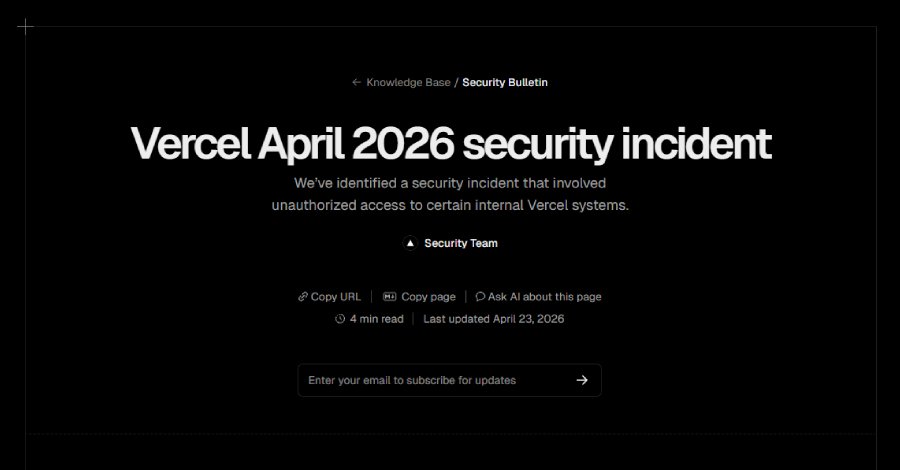 Vercel entdeckt weitere kompromittierte Konten